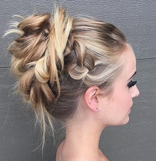 messy prom hairstyle for long hair