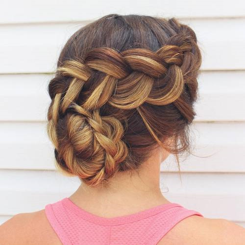 braided updo for prom