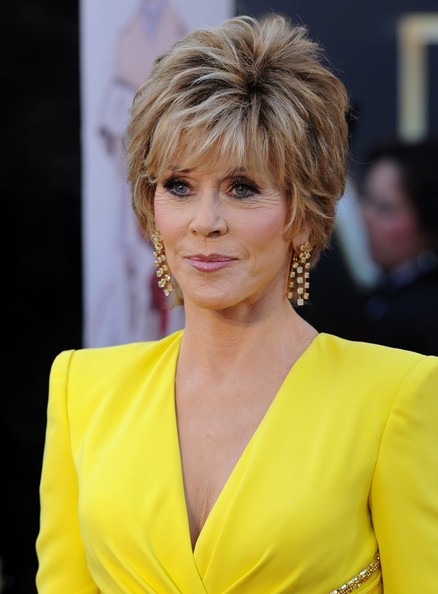Jane Fonda layered hairstyle