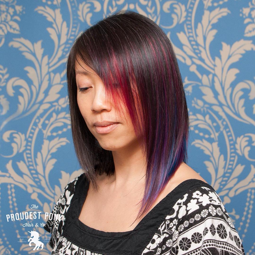 Cherry And Blue Peek-A-Boo Highlights