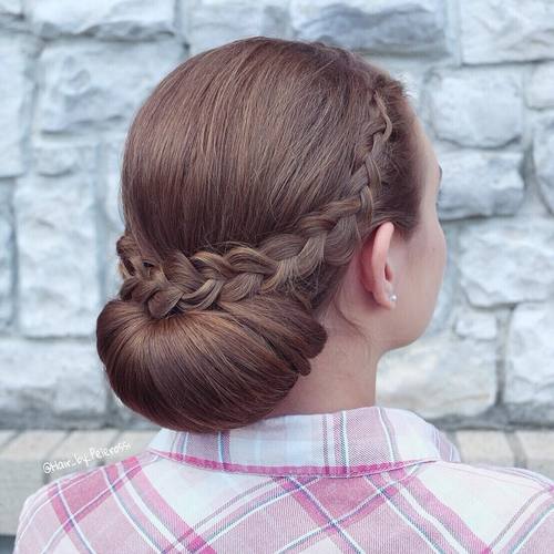 Chignon With A Braid