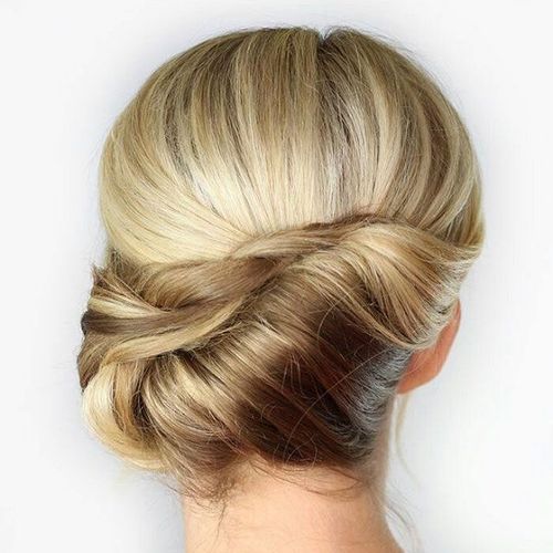 Asymmetrical French Roll Updo