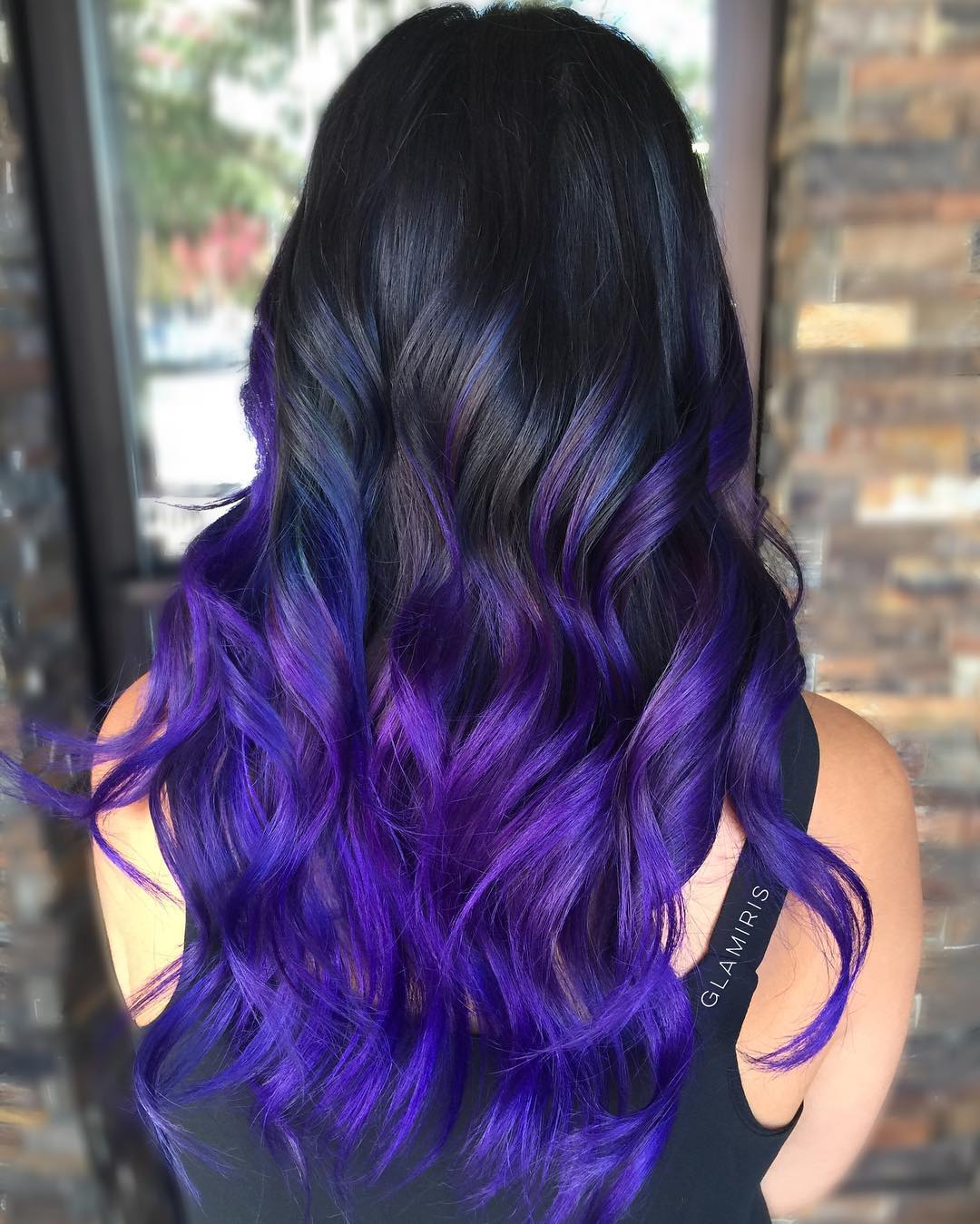 Black To Purple Ombre