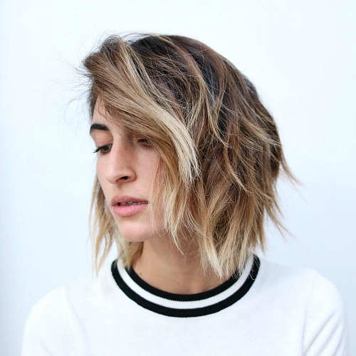 Choppy Balayage Bob