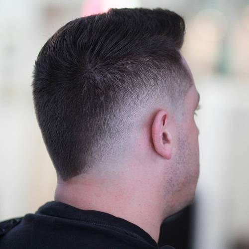 short haircut with mohawk fade