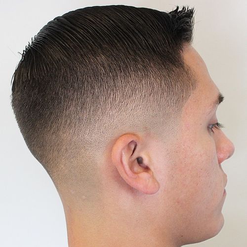 side parted crew cut