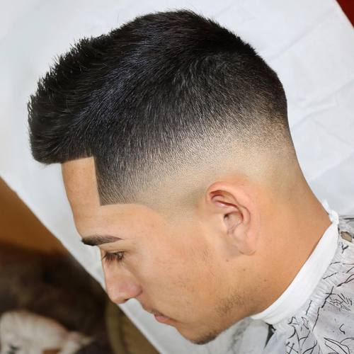 Ivy League haircut with fade