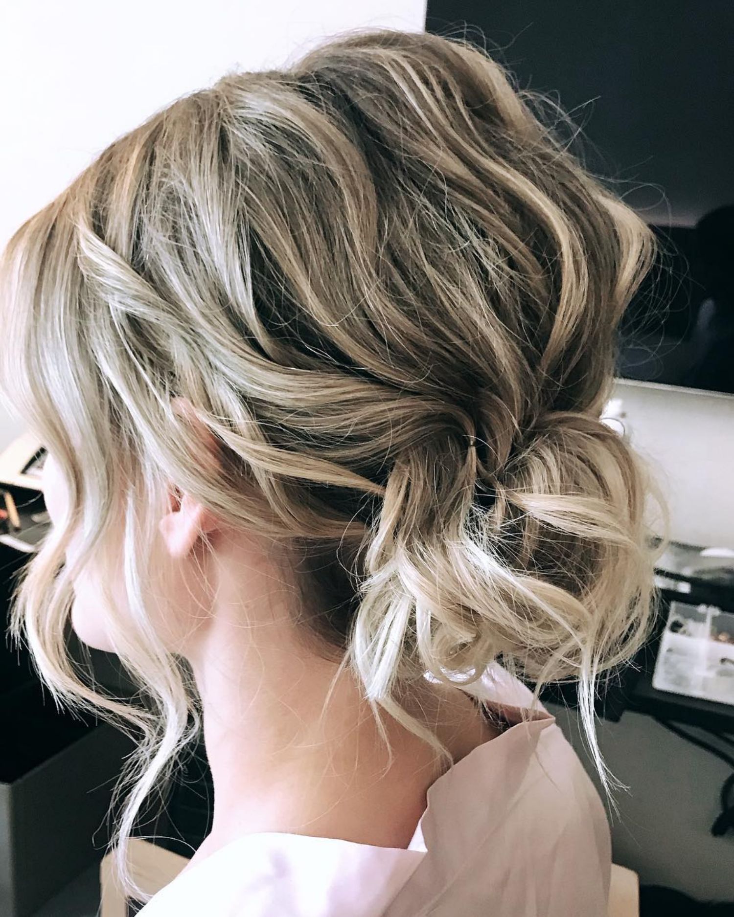 60 Easy Updo Hairstyles for Medium Length Hair in 2019 (471 x 588 Pixel)