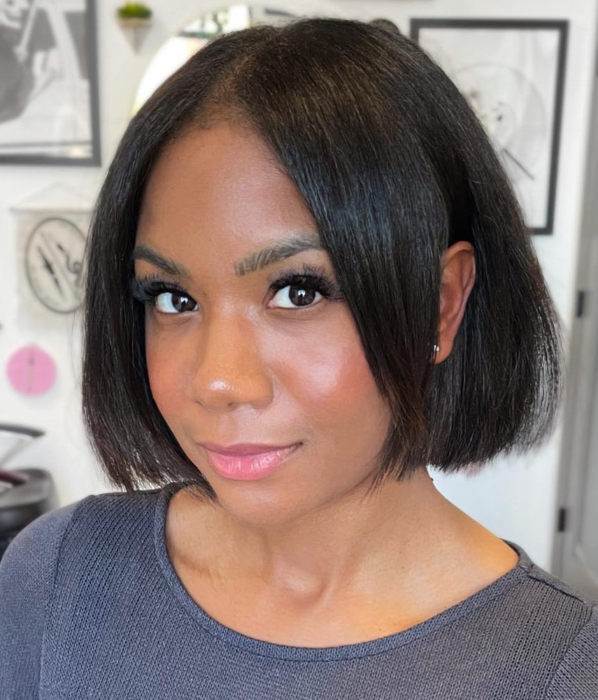 Bob Haircuts With Bangs For Black Women