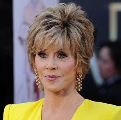 Jane Fonda Short Hairstyles Layered Razor1 