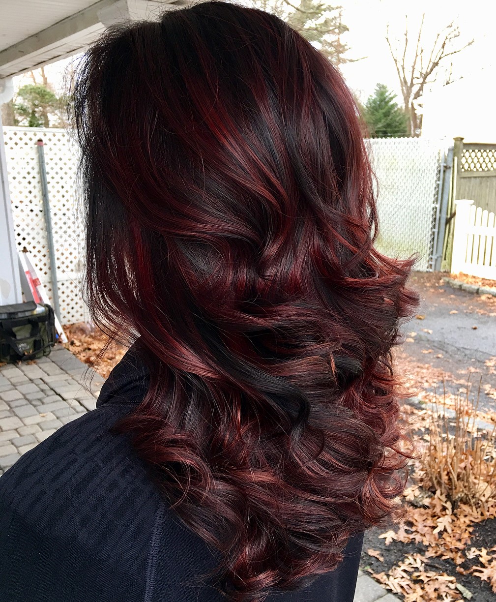 hair colors with red and blonde highlights