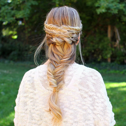 40 Awesome Jazzed Up Fishtail Braid Hairstyles (500 x 500 Pixel)