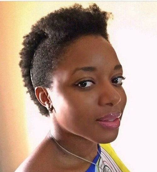 75 Most Inspiring Natural Hairstyles for Short Hair in 2021 (500 x 549 Pixel)