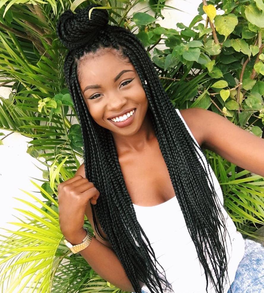 Top 20 Box Braids Updo Hairstyles (889 x 986 Pixel)