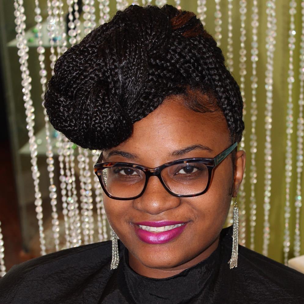 Top 20 Box Braids Updo Hairstyles (995 x 995 Pixel)