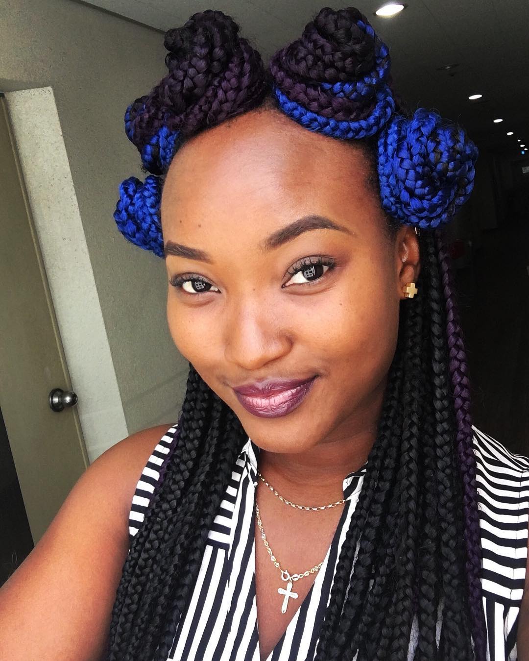 Top 20 Box Braids Updo Hairstyles (1080 x 1349 Pixel)