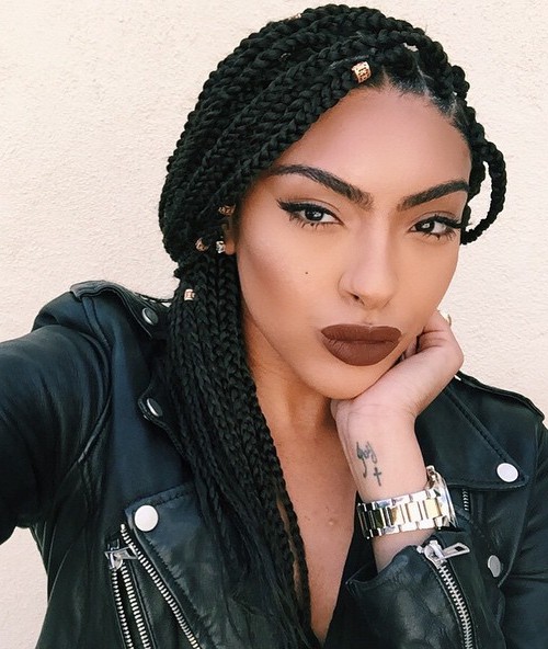 Top 20 Box Braids Updo Hairstyles (500 x 592 Pixel)