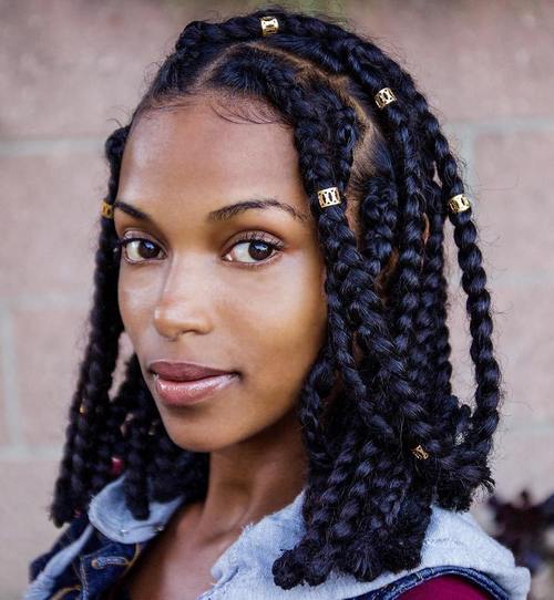 40 Best Big Box Braids Hairstyles | Jumbo Box Braids (500 x 542 Pixel)