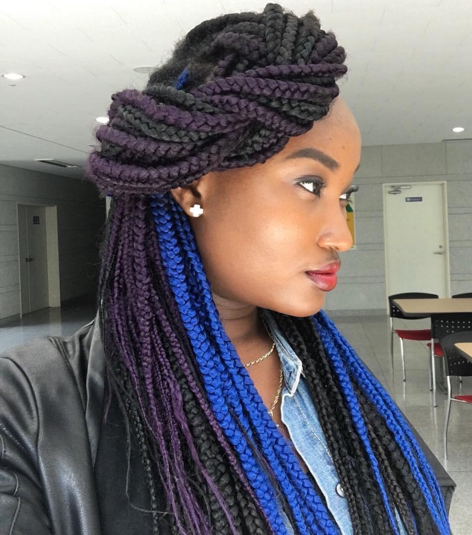 Top 20 Box Braids Updo Hairstyles (953 x 1080 Pixel)