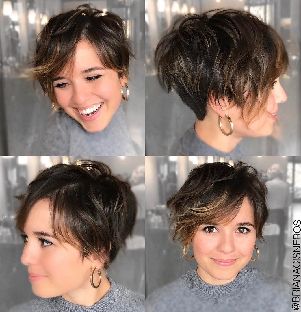 50 Cute Looks with Short Hairstyles for Round Faces (500 x 518 Pixel)