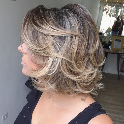 medium hairstyles for 45 year old woman