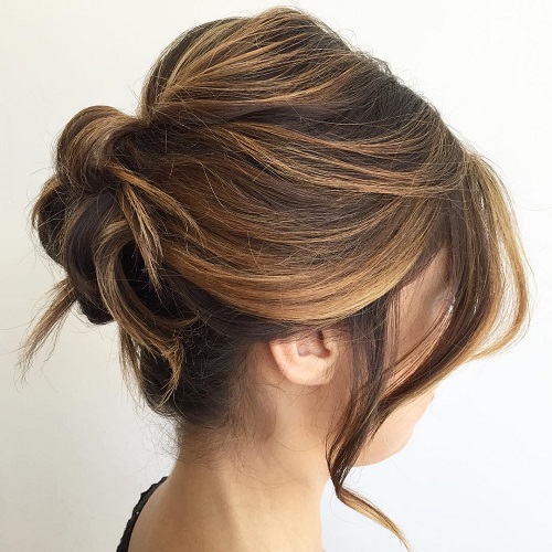 60 Easy Updo Hairstyles for Medium Length Hair in 2021 (500 x 500 Pixel)