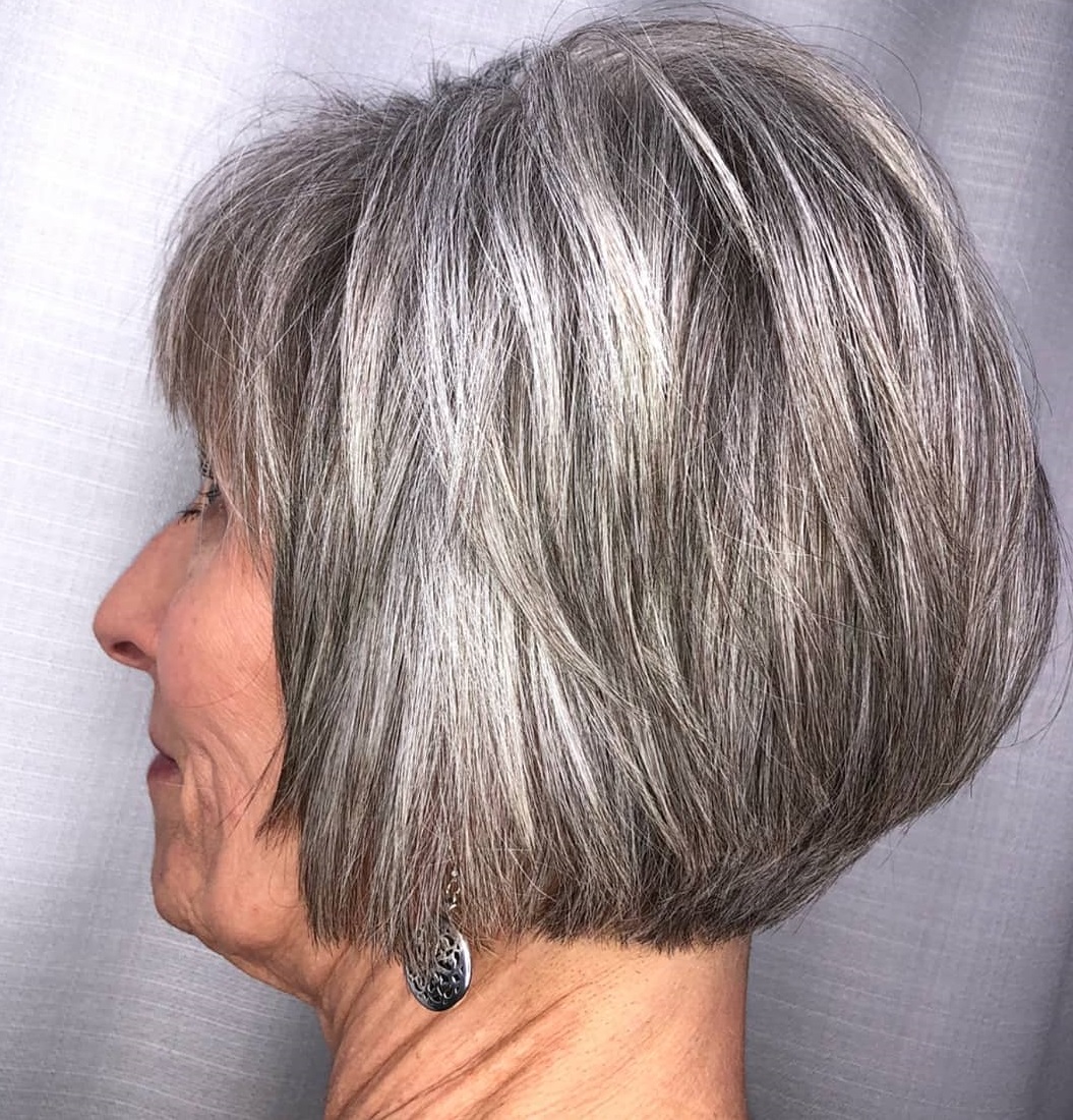 65 Gorgeous Hairstyles for Gray Hair (500 x 521 Pixel)