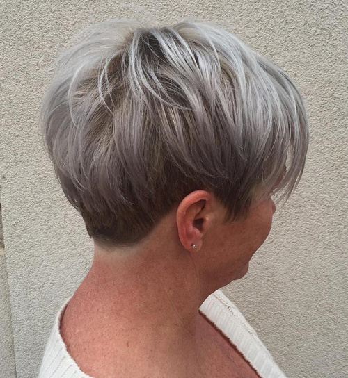 Short Hair Styles For Grey Hair Over 70 Photos