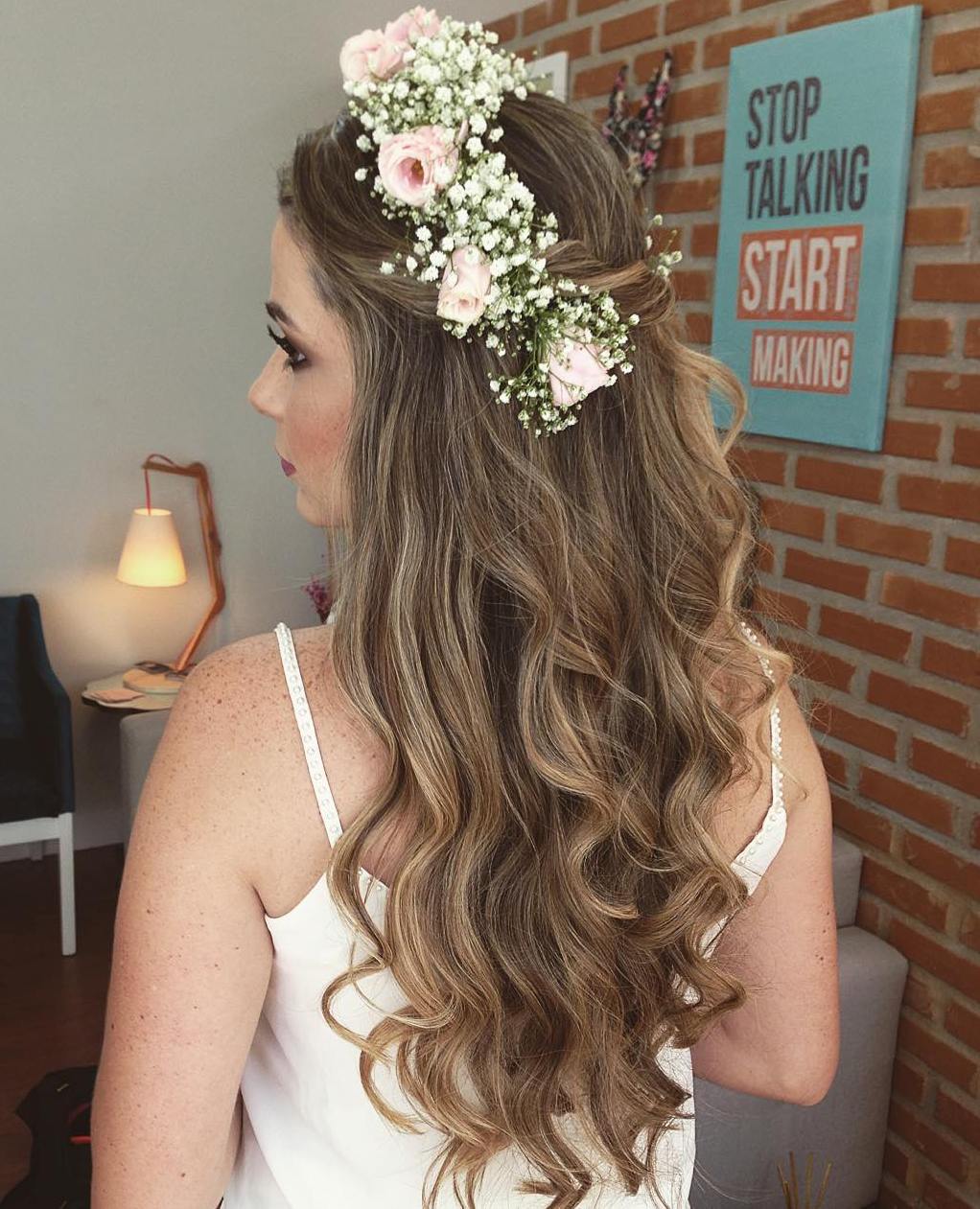 Half Up Half Down Wedding Hairstyles - 50 Stylish Ideas ... (500 x 617 Pixel)