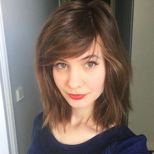 Medium Length Bob Hairstyles With Side Bangs