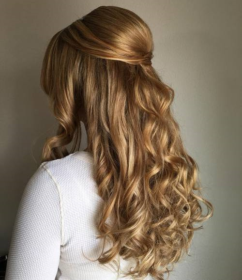 50 Half Up Half Down Hairstyles for Everyday and Party Looks (500 x 578 Pixel)