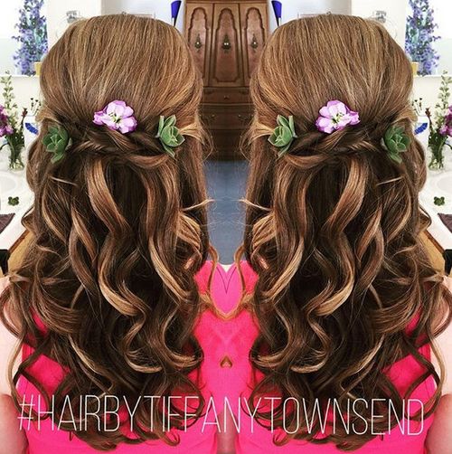 50 Half Up Half Down Hairstyles for Everyday and Party Looks (500 x 502 Pixel)