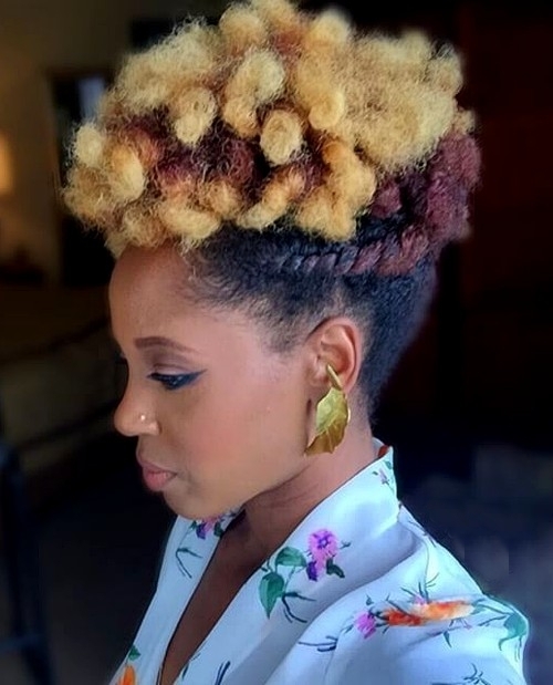 50 Cute Updos for Natural Hair (500 x 619 Pixel)