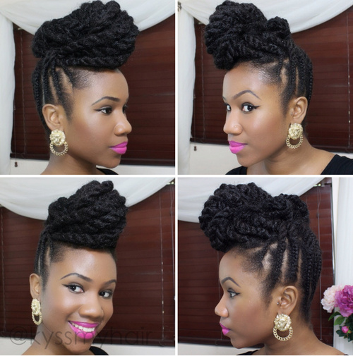 10 Unique Black Braided Updos (500 x 505 Pixel)