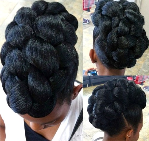 50 Cute Updos for Natural Hair (500 x 473 Pixel)