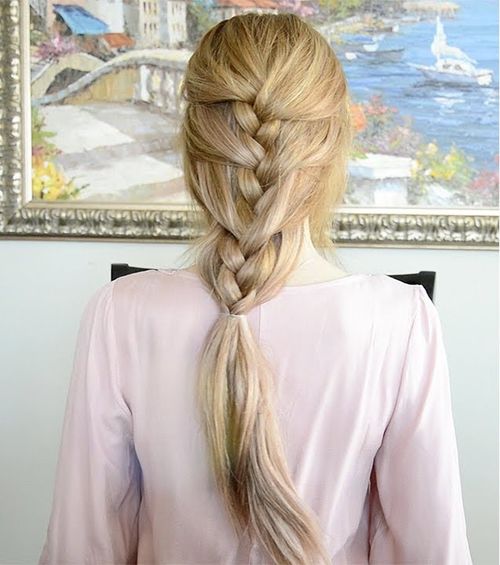30 Elegant French Braid Hairstyles (500 x 565 Pixel)