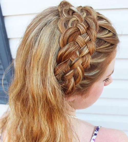 40 Cute and Comfortable Braided Headband Hairstyles (500 x 556 Pixel)
