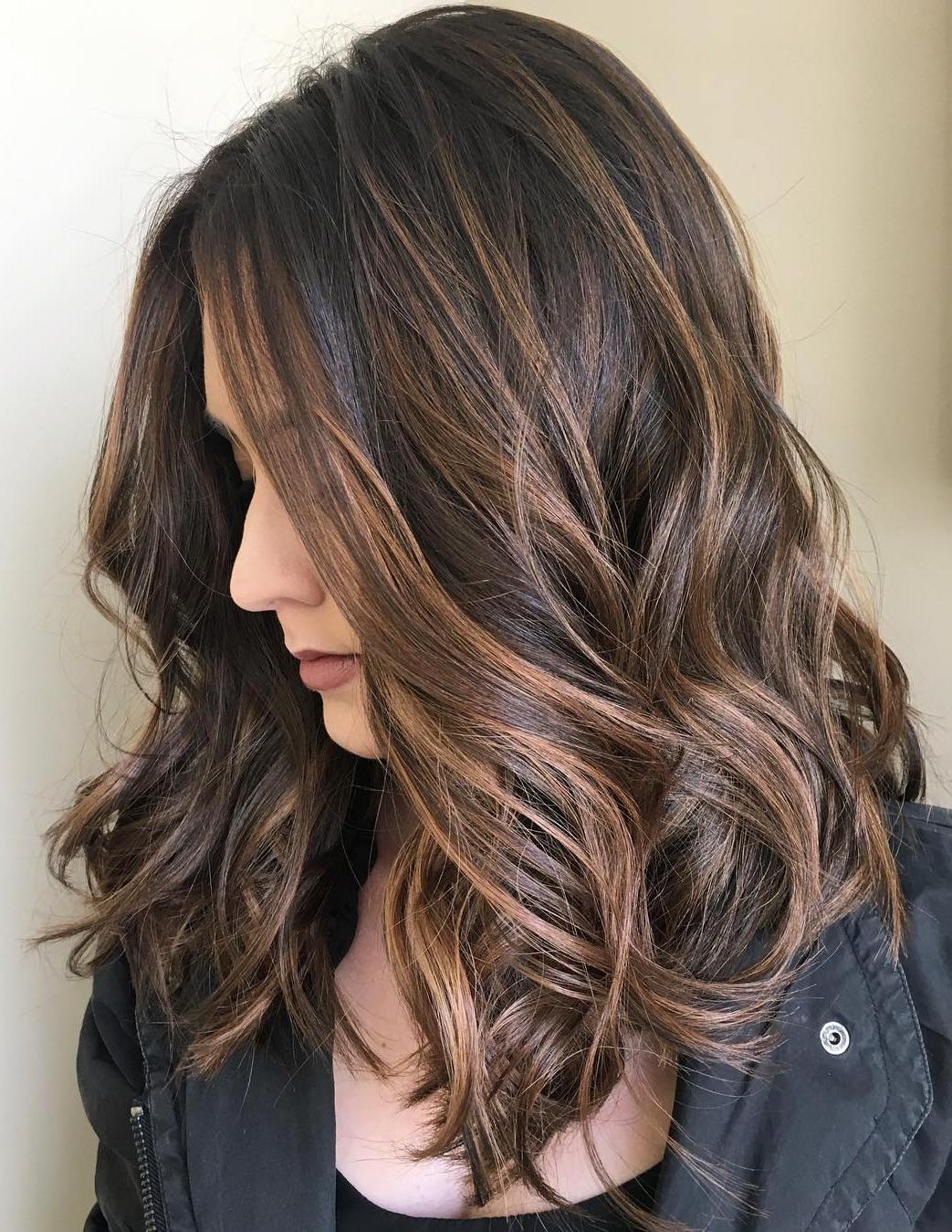 partial caramel highlights