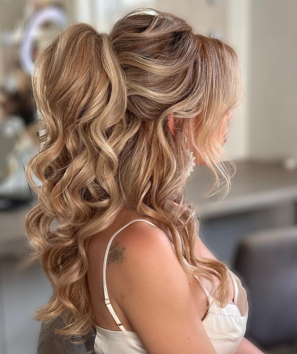 40 Easy and Chic Half Ponytails for Every Hair Type and Vibe