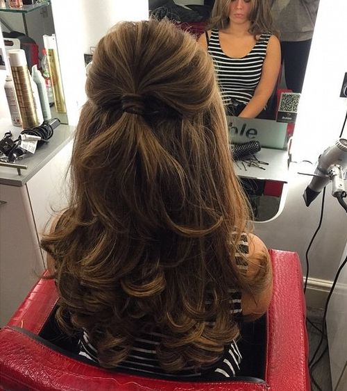 40 Easy and Chic Half Ponytails for Straight, Wavy and ... (500 x 563 Pixel)