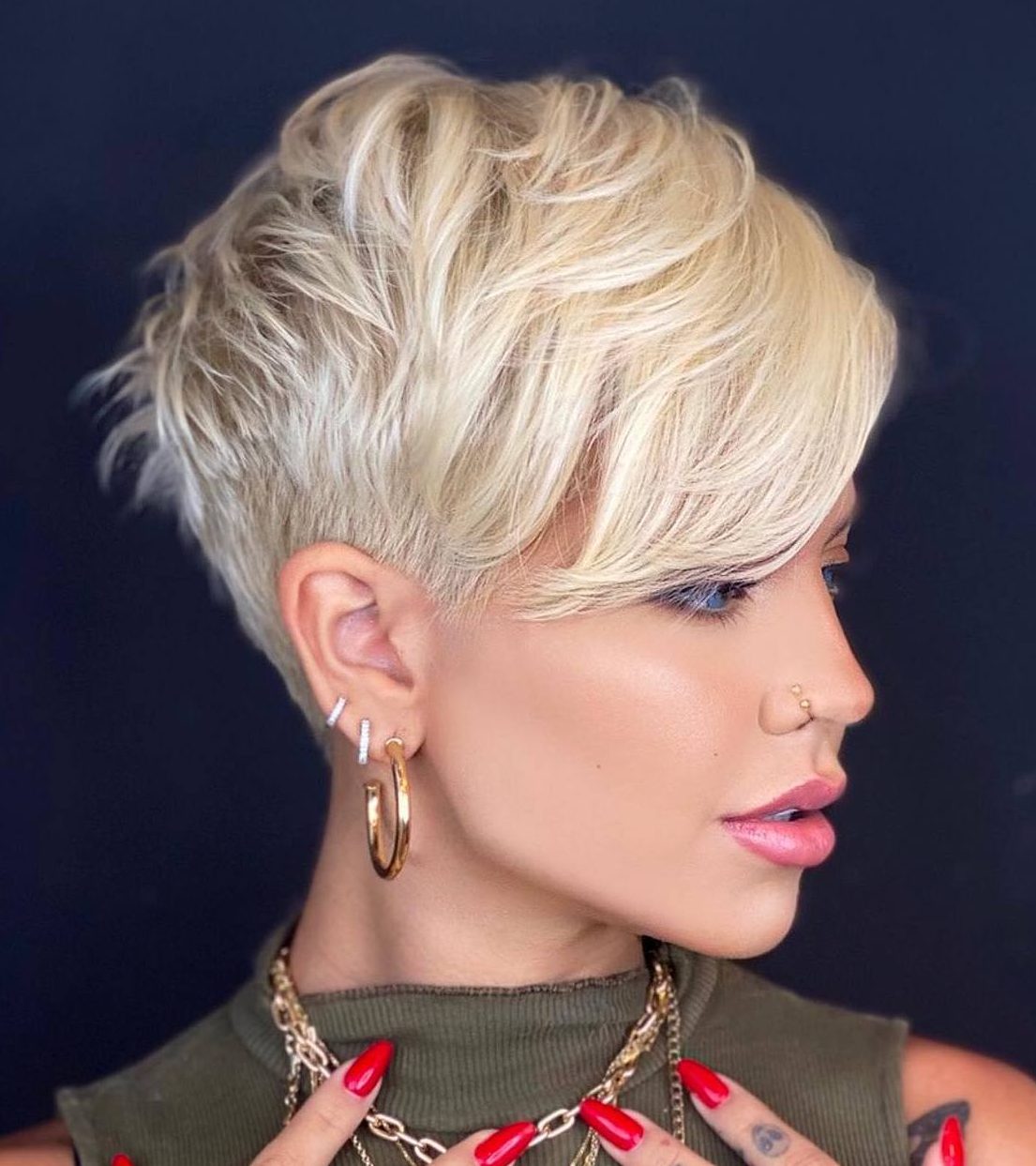 Kor bban T meg cs Short Pixie Haircuts K sz s ID SZ M T SUNK EL TT Andes