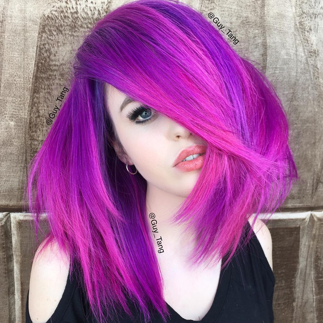 40 Versatile Ideas of Purple Highlights for Blonde, Brown ... (1080 x 1080 Pixel)