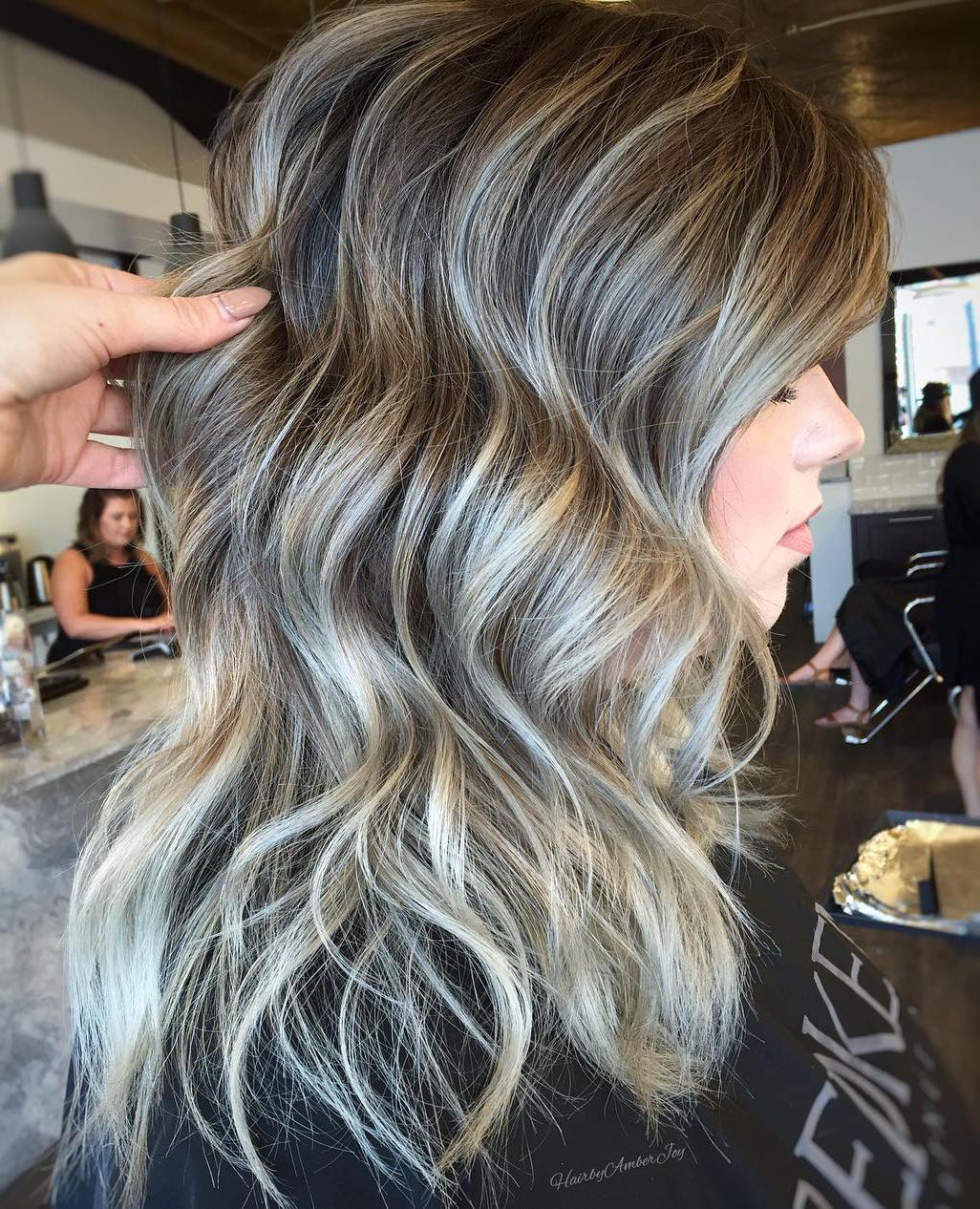 60 Ideas of Gray and Silver Highlights on Brown Hair (500 x 617 Pixel)