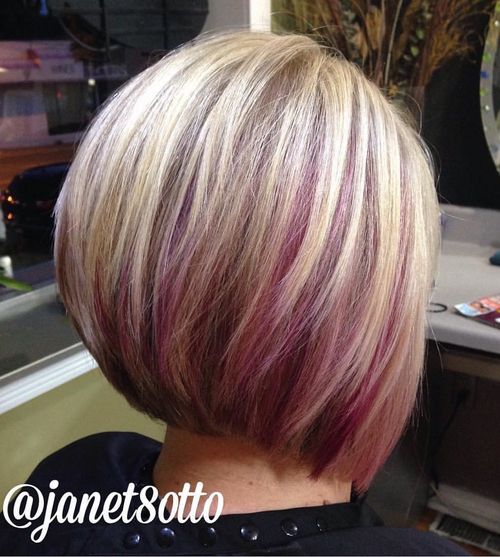 fun color peek a boo highlights for short hair