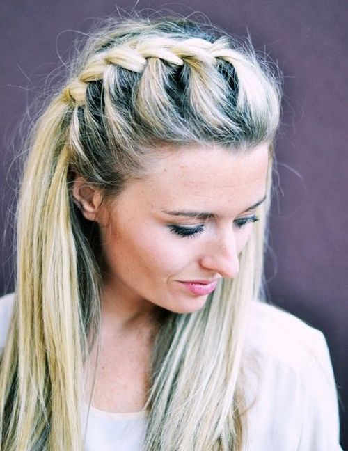 20 Trendy Half Braided Hairstyles (500 x 648 Pixel)