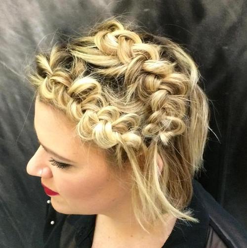 40 Gorgeous Braided Hairstyles for Short Hair - Tutorials ... (500 x 501 Pixel)