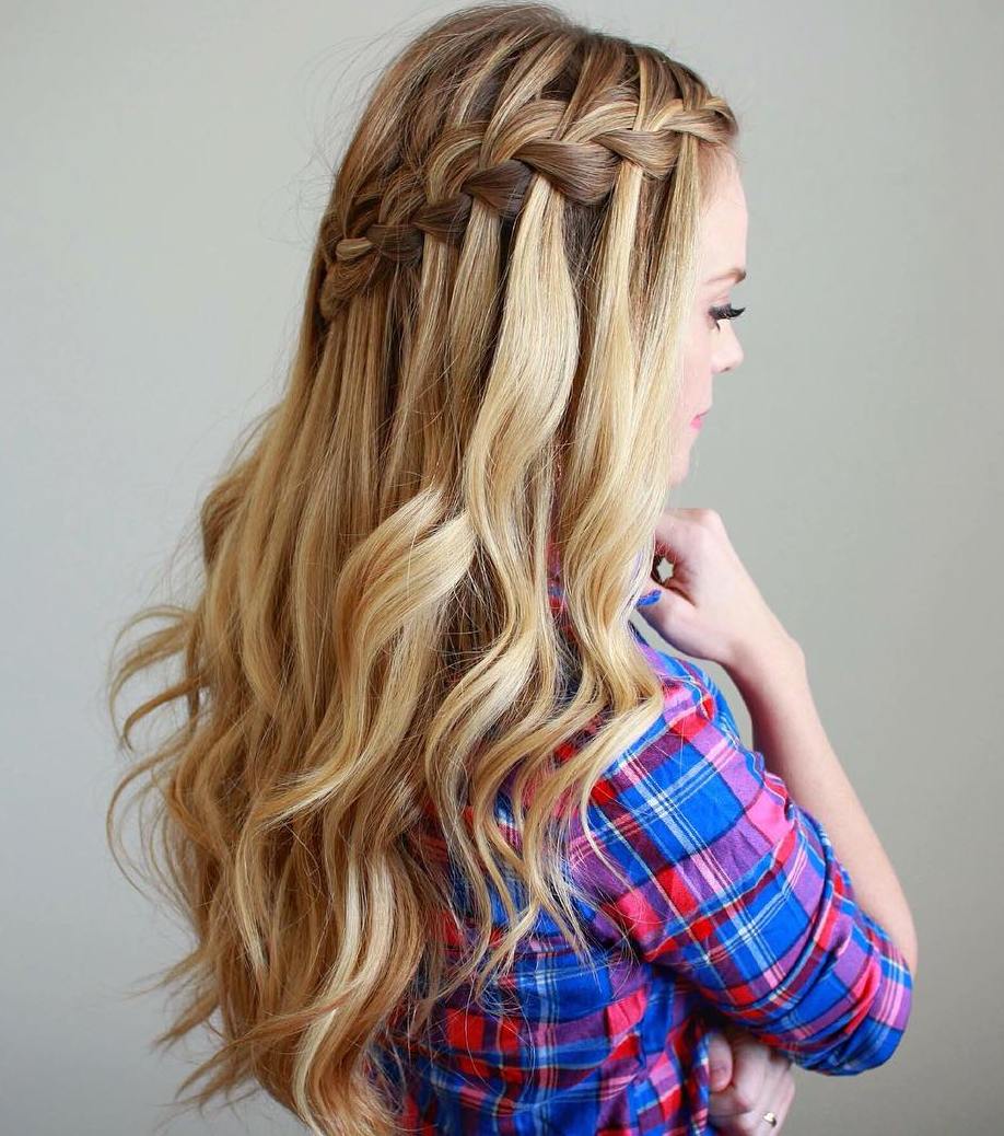 20 Flowing Waterfall Braid Styles 20 Flowing Waterfall Braid Styles
