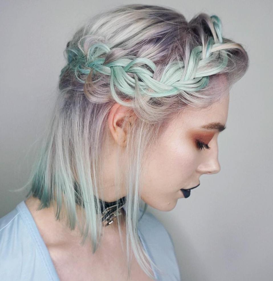 40 Gorgeous Braided Hairstyles for Short Hair - Tutorials ... (500 x 514 Pixel)