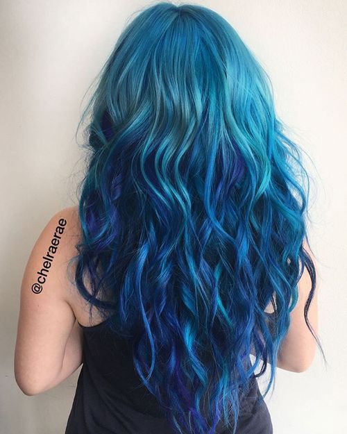 Blue Hair Highlights
