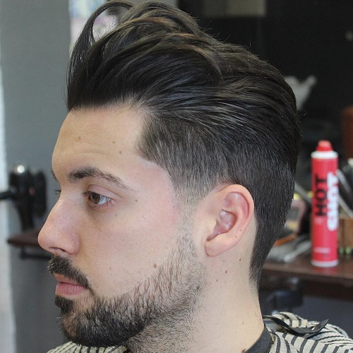 Taper With Pompadour Bangs